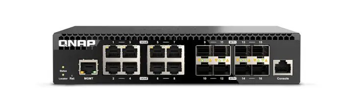 QSW-M3216R-8S8T switch Gestionado L2/L3 10G Ethernet (100/1000/10000) 1U Negro