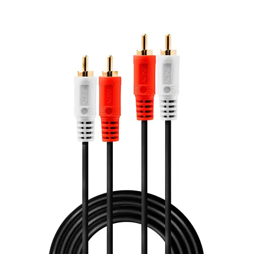 35660 cable de audio 1 m 2 x RCA Rojo, Blanco - Imagen 2