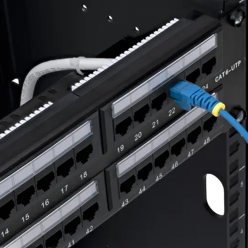 Panel de Parcheo 2U de 48 Puertos Cat6 RJ45 de Montaje en Rack de Servidores - UTP -Tipo 110 Punch Down - Panel de Parcheo para Rack de Servidores de Red - Imagen 5