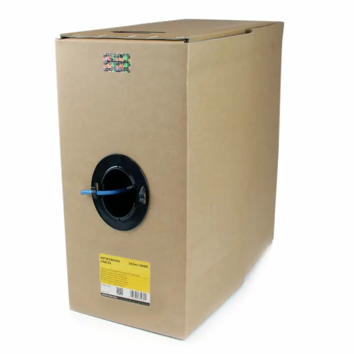 Bobina de Cable de Red Ethernet Cat6 a Granel - 304,8m - Sólido - CMR - Azul - Se Ajusta a TAA