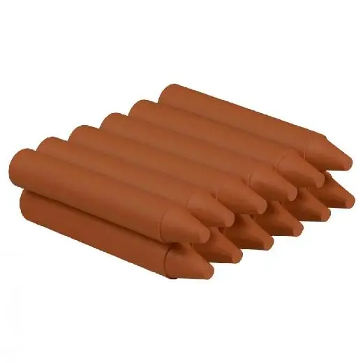JOVI CERAS WAX CRAYONS JUMBO GRUESAS UNICOLOR CAJA DE 12 MARRÓN CLARO