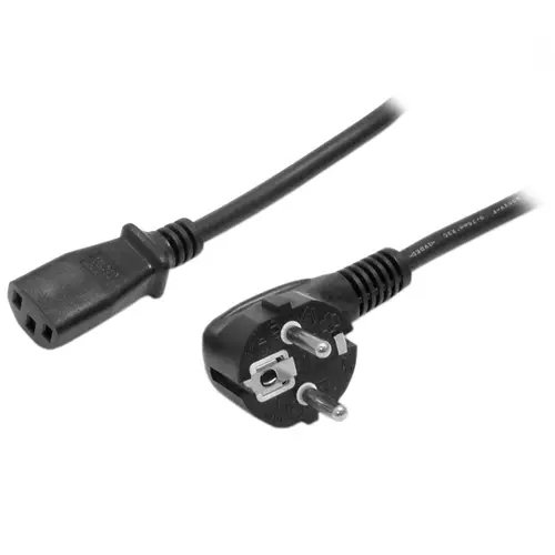 Cable de 2m de Alimentación para Ordenador, 18AWG, EU Schuko a C13, 10A 250V, Negro, Cable de Repuesto, Cable de Corriente para PC, Cable para Monitor, UL, Cable para Europa - Imagen 1