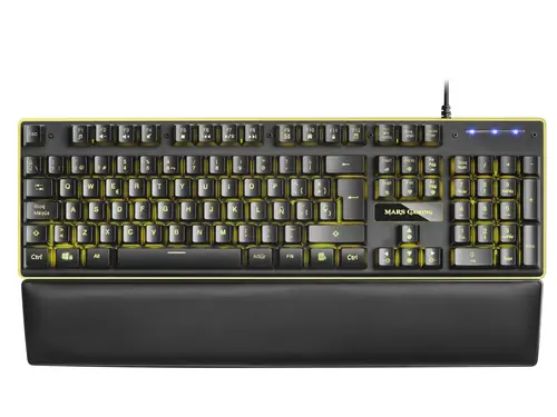 MK320ES, Teclado Gaming H-Mech, 13 Modos RGB y Halo, Reposamuñecas Acolchado, Antighosting, Idioma Español, Color Negro - Imagen 9