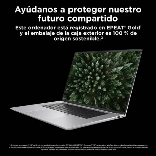 ZBook Studio G11 Intel Core Ultra 7 165H Estación de trabajo móvil 40,6 cm (16") WUXGA 32 GB DDR5-SDRAM 1 TB SSD NVIDIA RTX 2000 Ada Wi-Fi 7 (802.11be) Windows 11 Pro AI PC, AI Workstation Plata - Imagen 9