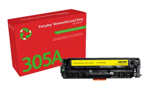 Everyday Tóner Everyday Amarillo remanufacturado de Xerox es compatible con HP 305A (CE412A), Capacidad estándar - Imagen 1