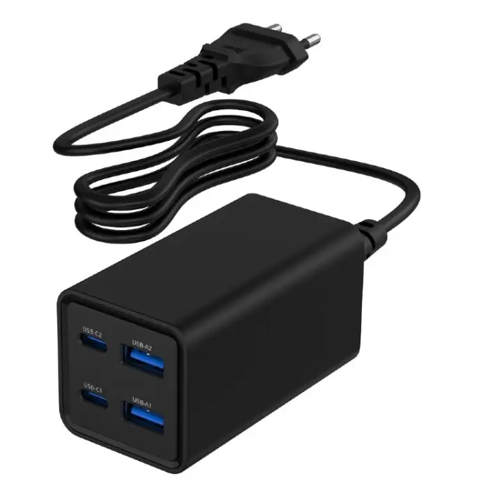 TA-UC-2A2C-PD65-01-BK cargador de dispositivo móvil Portátil, Smartphone Negro Corriente alterna Carga rápida Interior