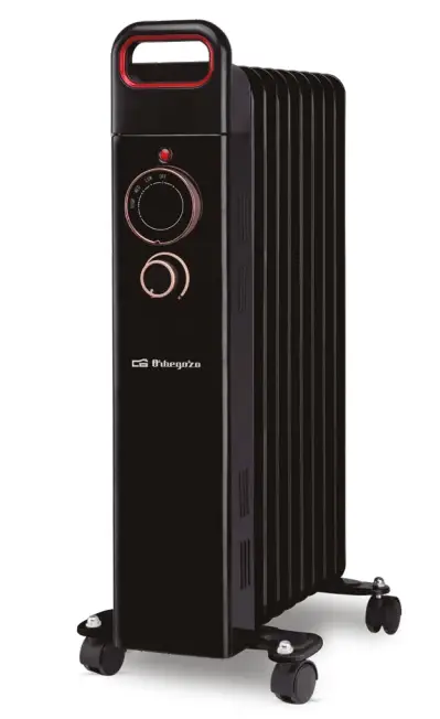 RU 1500 Interior Negro 1500 W Radiador de aceite eléctrico