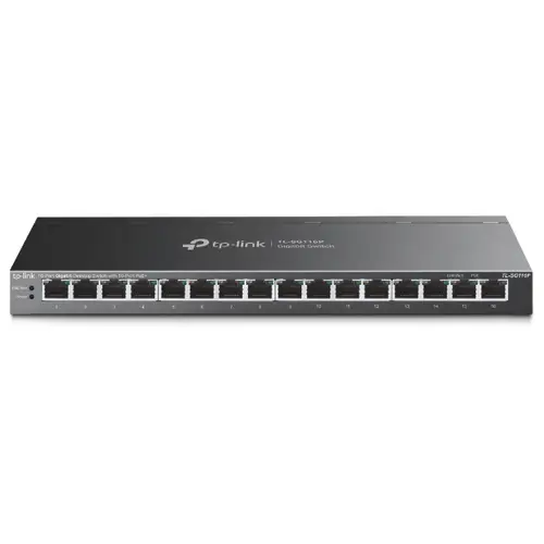 TL-SG116P switch No administrado Gigabit Ethernet (10/100/1000) Energía sobre Ethernet (PoE) Negro - Imagen 1