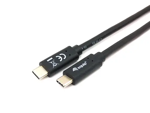 128346 Cable USB 3.2 Gen 1 C a C, M/M , 1,0m, PD 60W, 5Gbps, Negro - Imagen 2