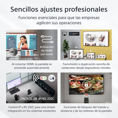FW-50EZ20L pantalla de señalización Pantalla plana para señalización digital 127 cm (50") LED Wifi 350 cd / m² 4K Ultra HD Negro Android 16/7 - Imagen 2