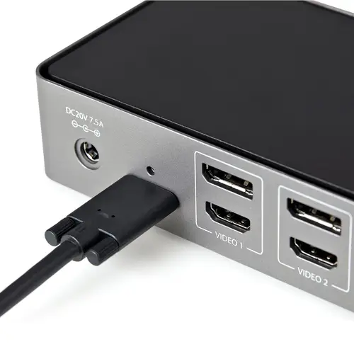 Docking Station USB-C y USB-A 10Gb - Replicador de Puertos Híbrido Universal para 3 Monitores DisplayPort y HDMI 4K de 60Hz - PD 85W - Hub Ladrón USB de 6 Puertos - Audio - Red Gigabit - Imagen 6