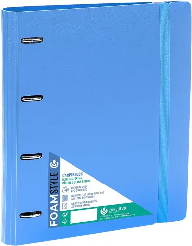 CARPEBLOCK POLIPROPILENO RIGIDO FOAM STLYE 4/35 120H AZUL CARCHIVO 12407409