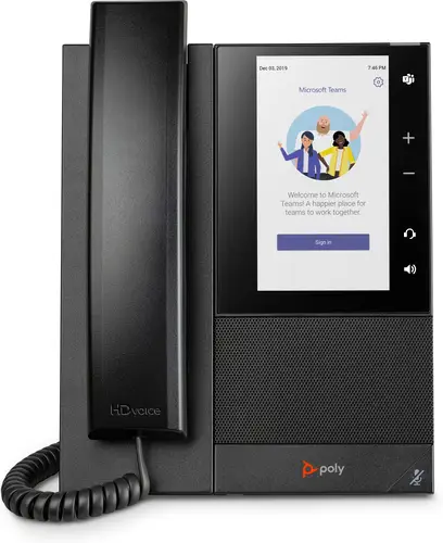 Teléfono multimedia empresarial CCX 505 para Microsoft Teams y habilitado para alimentación a través de Ethernet (PoE) - Imagen 1
