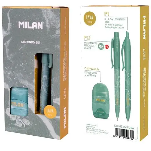 SET ESCRITURA MILAN SERIE LAVA VERDE
