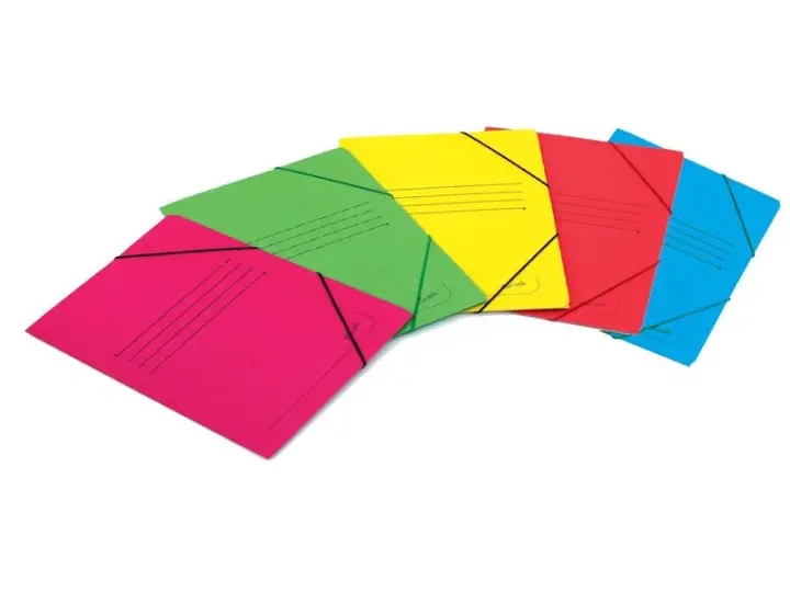 Carpeta cartón 500 gr. folio goma con solapa color amarillo 1085..
