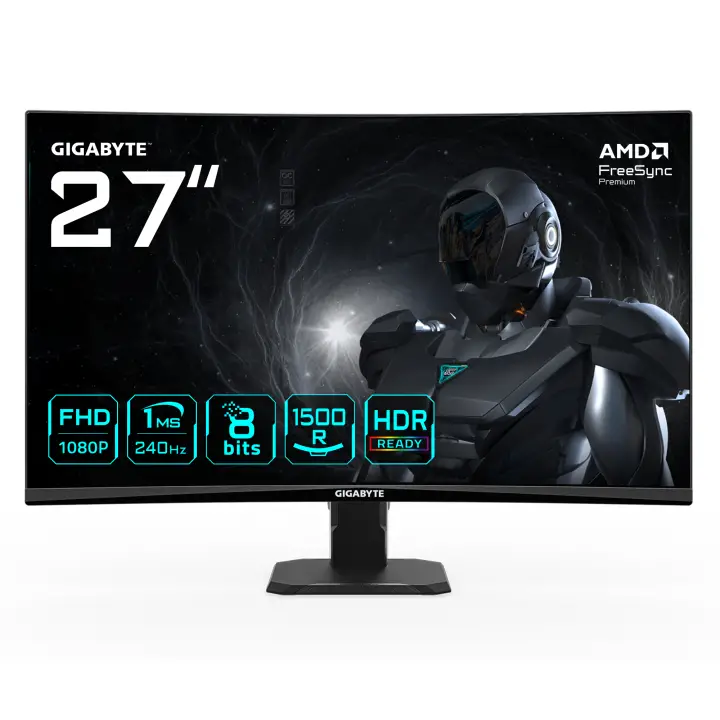 GS27FC2 Monitor Gaming Curvo 27" FHD - 1920 x 1080, 240Hz, 1ms, 350 cd/m², HDR Ready, HDMI 2.0, Displayport 1.4