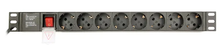 EG-PDU-014 unidad de distribución de energía (PDU) 8 salidas AC 1U Negro
