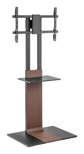 Soporte de Suelo con Bandeja DVD para Monitor/TV 50kg de 37-86, Negro-Marrón - Imagen 1