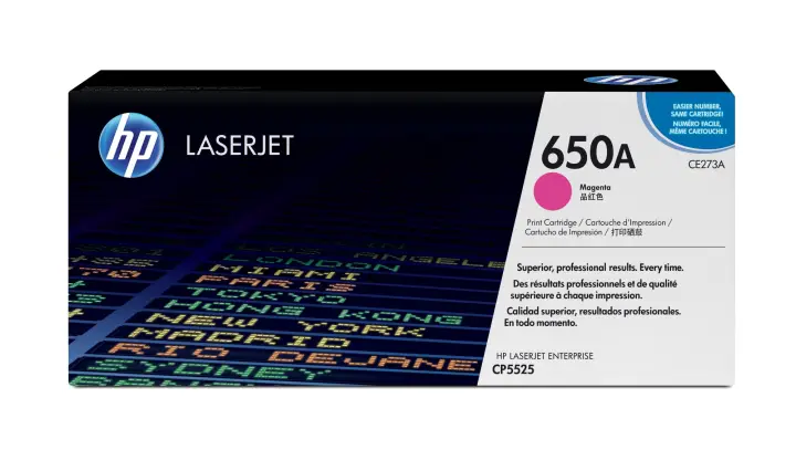Cartucho de tóner original LaserJet 650A magenta