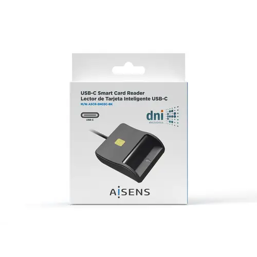 Lector De Tarjeta Inteligente DNI, USB-C, Negro - Imagen 6