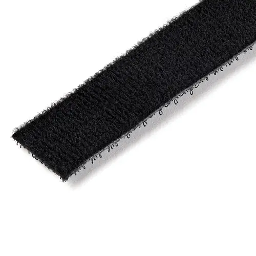 Bobina de 30,48m de Gancho y Bucle - Tiras Reutilizables de Gancho y Bucle - Cinta Sujetacables - Envolturas Ajustables de Tela para Gestión de Cableado - Negro - Imagen 2