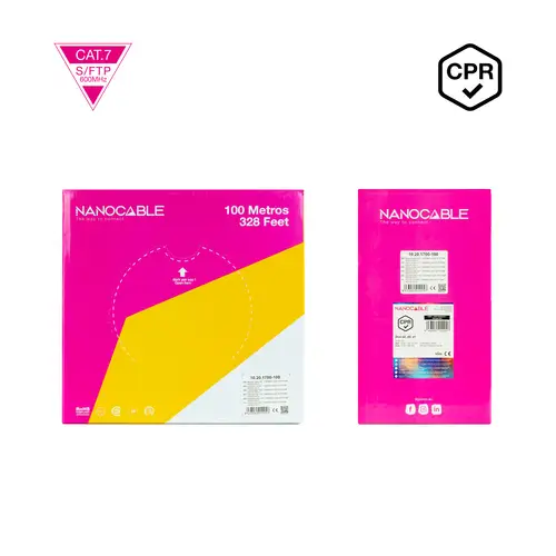 Cable de Red CAT.7 LSZH SFTP PIMF AWG23, Naranja, 100 m - Imagen 2