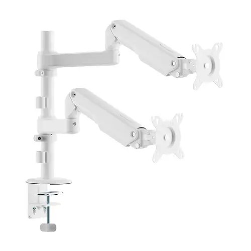 Soporte de Mesa Eco Contrapeso Giratorio e Inclinable para Monitor/TV 9kg (3 PIVOTES, 2 BRAZOS) de 17-32, Blanco - Imagen 2