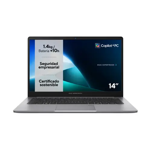 ExpertBook P1 P1403CVA-S60625X - Ordenador Portátil 14" Full HD (Intel Core i5-13420H, 16GB RAM, 512GB SSD, UHD Graphics, Windows 11 Pro) Gris Brumoso - Teclado QWERTY español - Imagen 2
