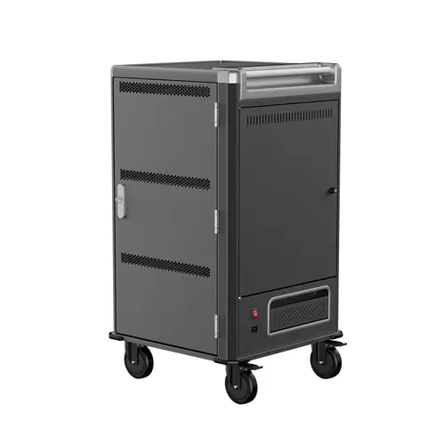 EW1700 carrito y armario de dispositivo portátil Carro de gestión y carga para dispositivos portátiles Negro, Gris - Imagen 2