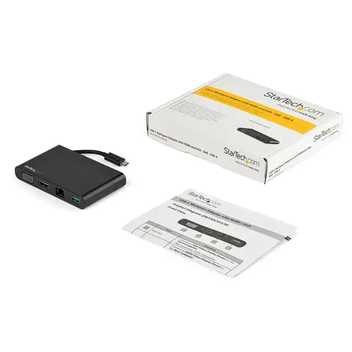 Adaptador Multipuertos USB-C 4K con HDMI, VGA, Ethernet Gigabit y USB 3.0 - Mini Docking Station USB Tipo C de Viajes a HDMI de 4K o VGA 1080p - Replicador de Puertos USBC - Imagen 5