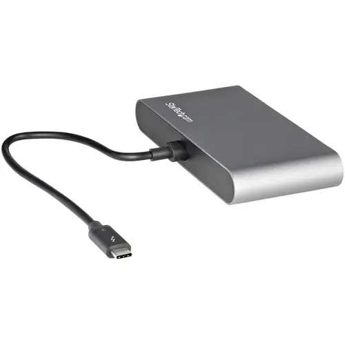 Mini Dock Thunderbolt 3 - Docking Station Portátil para 2 Monitores con HDMI 4K de 60Hz, 2x Hub USB-A (3.0/2.0), GbE - Cable de 28cm - Adaptador Multipuerto TB3 - Mac/Windows - Imagen 2