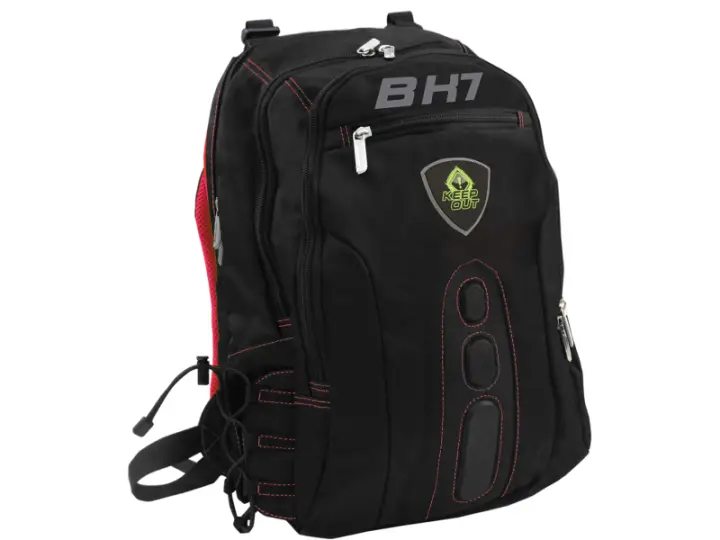 BK7R mochila Negro, Rojo Nylon