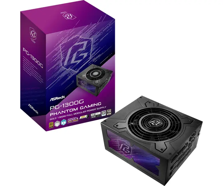 Phantom Gaming PG-1300G unidad de fuente de alimentación 1300 W 20+4 pin ATX ATX Negro