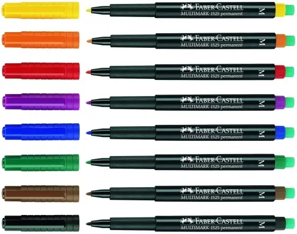 152504 marcador permanente Negro, Azul, Oro, Rojo 4 pieza(s)