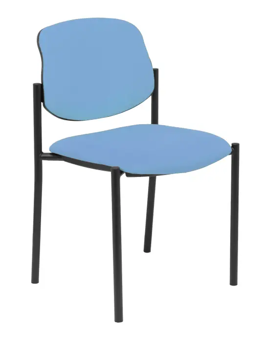 Silla fija Villalgordo bali azul cielo chasis negro