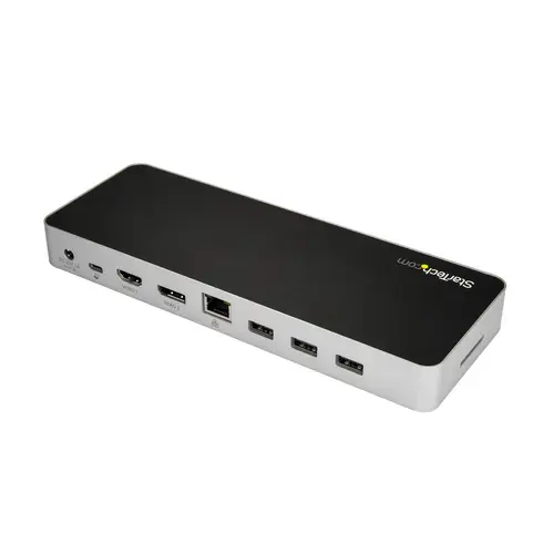 Dock USB C para 2 Monitores 4K 30Hz con HDMI y DisplayPort - Entrega de Potencia 60W - SD - Hub 4x Puertos USB-A 3.0 - Gb Ethernet - Audio - Compatible con Thunderbolt 3 - Imagen 2