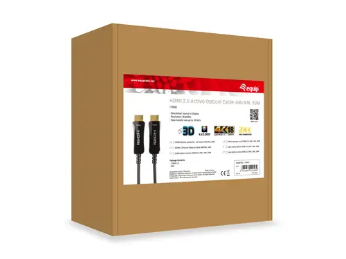 119431 Cable óptico activo HDMI 2.0, 50 m, 4K/60 Hz - Imagen 4