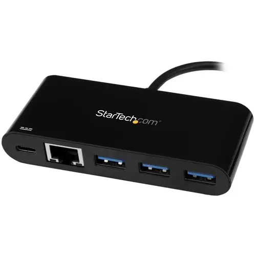 Hub Concentrador USB 3.0 USB-C de 3 Puertos con Ethernet Gigabit y Entrega de Alimentación de 60W con Puerto Pass-Through - USB Tipo C a 3 Puertos USB-A (USB 3.0 SuperSpeed de 5Gbps) - Ladrón Adaptador USB 3.2 Gen 1 Tipo C - Imagen 2
