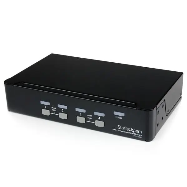 Conmutador Switch Profesional KVM 4 Puertos Vídeo VGA - USB - Ha..