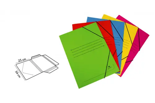 CARPETA CARTON SIMIL PRESPAN 500 GR./M2. FOLIO GOMA SOLAPA NARANJ..