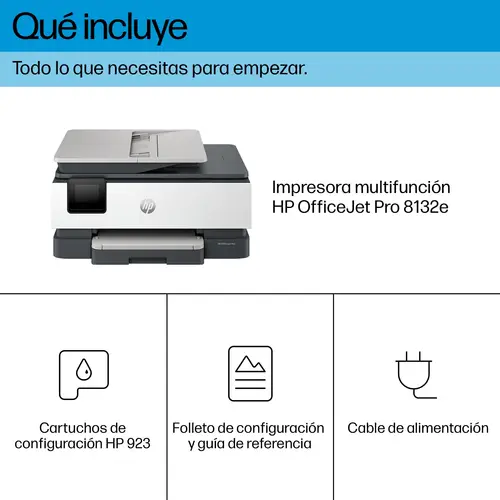 OfficeJet Pro 8132e Inalámbrico All-in-One Color Impresora, Servicio Instant Ink  Impresión a doble cara - Imagen 5
