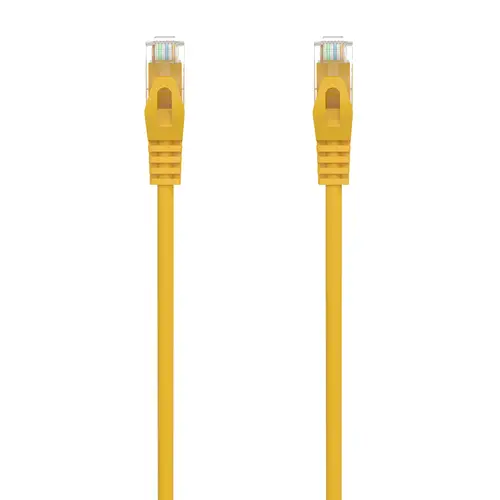 Cable de Red Latiguillo RJ45 LSZH Cat.6A 500 Mhz UTP AWG24, Amarillo, 0.5M - Imagen 1