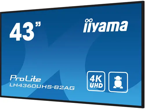 LH4360UHS-B2AG pantalla de señalización Pizarra de caballete digital 108 cm (42.5") LED Wifi 500 cd / m² 4K Ultra HD Negro Procesador incorporado Android 11 24/7 - Imagen 6
