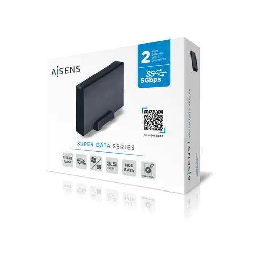 Caja externa 3,5" ASE-3530B SATA a USB 3.0/USB 3.1 Gen1, Negra - Imagen 4