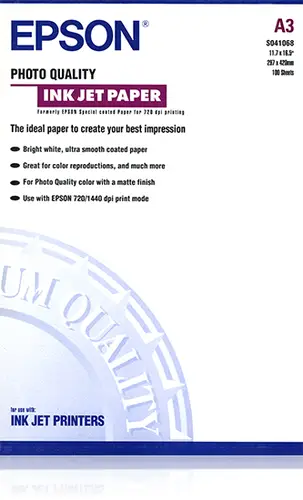 Photo Quality Ink Jet Paper, DIN A3, 102 g/m², 100 hojas - Imagen 1