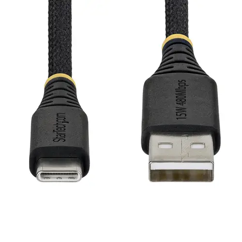 Cable Cargador USB-A a USB-C de 30cm - 15W 3A - Cable USB a Tipo C de Carga Rápida Trenzado de Nailon - Recubrimiento de TPE - Imagen 5