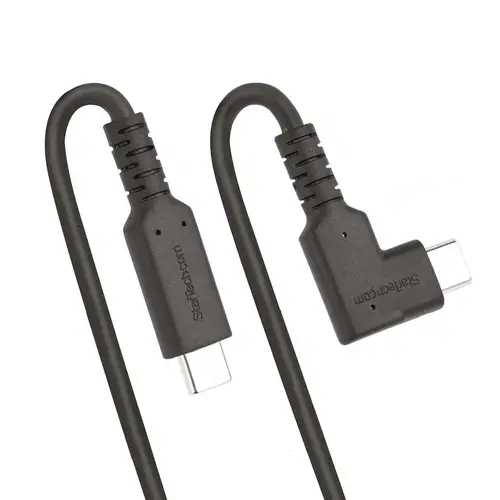 Cable USB-C de 1m - Acodado - USB 10 Gbps - Entrega de Alimentación de 100W (5A) - Modo Alt. de DP 8K 60 Hz / 4K 144 Hz - Cable USB Tipo C - Compatible con Thunderbolt - Imagen 6