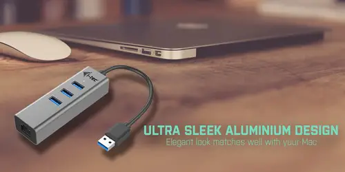Metal USB 3.0 HUB 3 Port + Gigabit Ethernet Adapter - Imagen 8