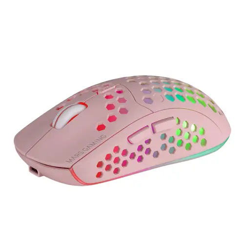 MMW3P, Ratón Gaming Inalámbrico, RGB Flow, Ultraligero 79g, 3200DPI, Rosa - Imagen 4