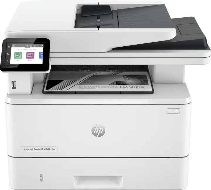 LaserJet Pro 4102fdn Multifunction Blanco y negro Impresora, Solo Ethernet  Fotocopiadora, escáner